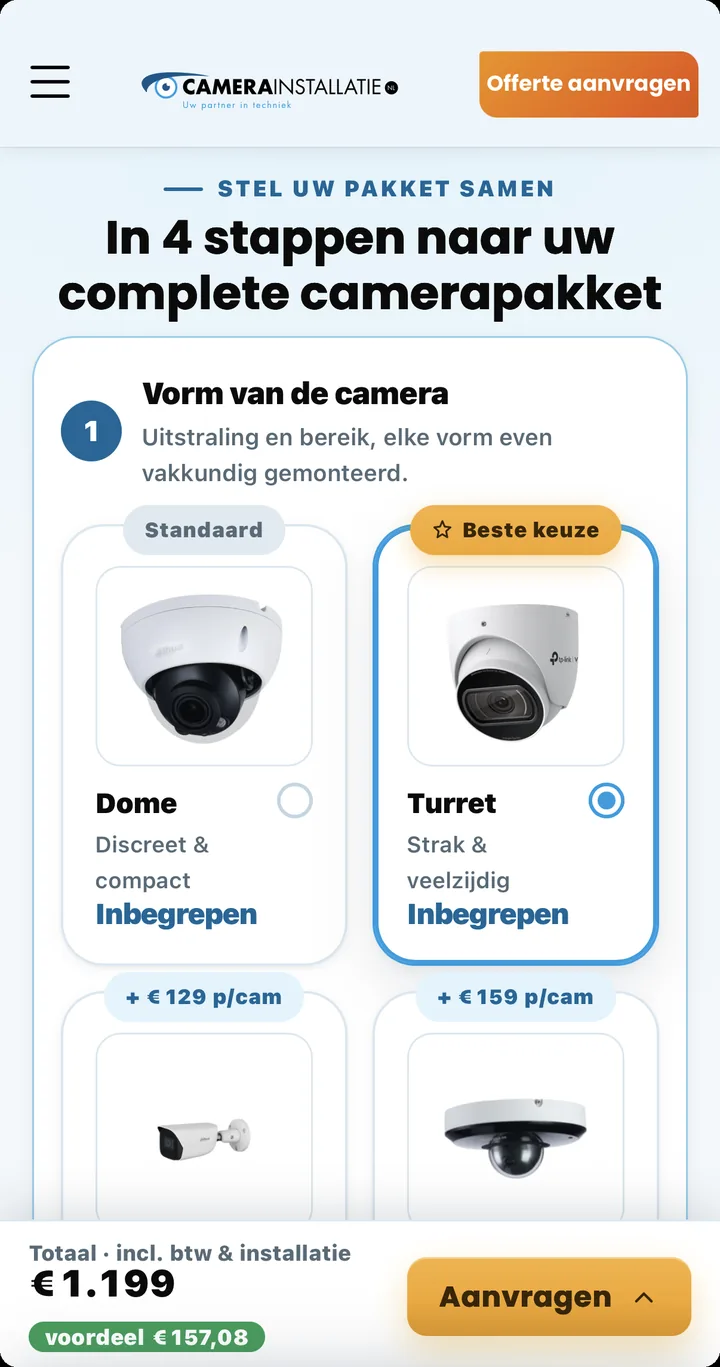 Camera's kiezen in vier stappen